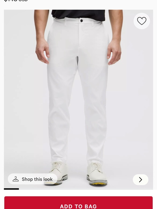 lululemon athletica Other - Lululemon Men's White Performance Golf Pants